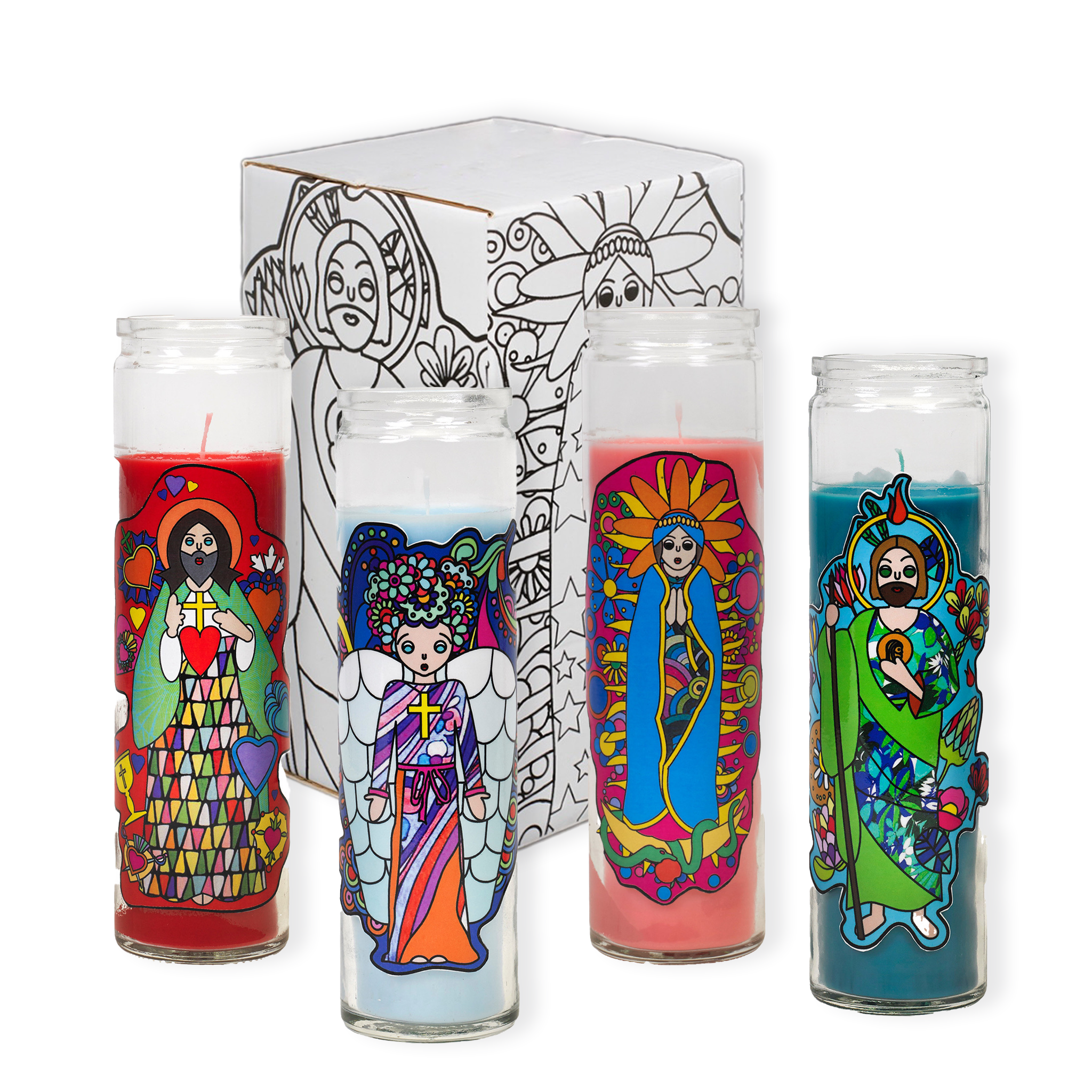 Pop Art Saint 4-Candle Box Set