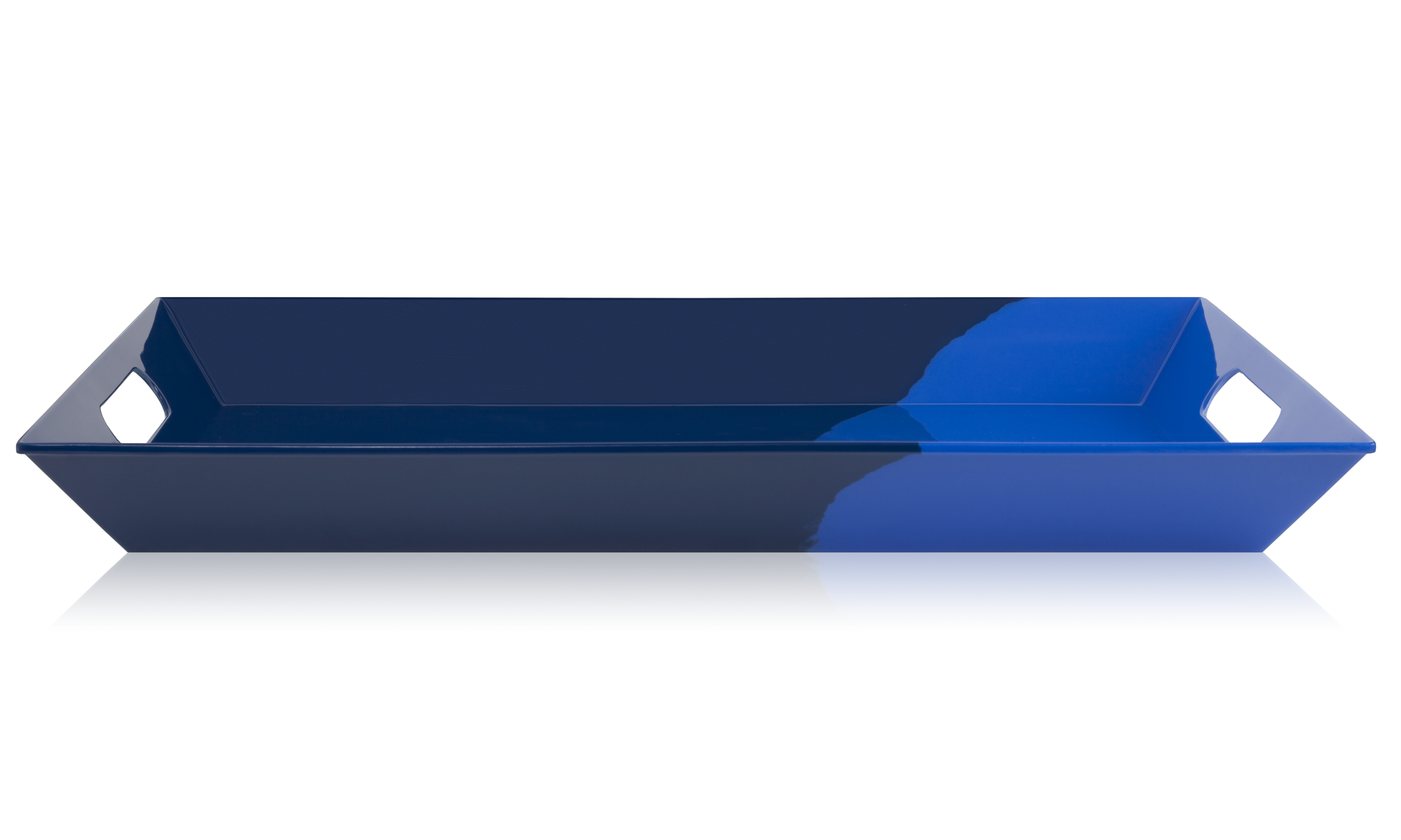 1/2 & 1/2 Melamine Serving Tray Cobalt /Navy) Exclusive Design By Thomas Fuchs Creative