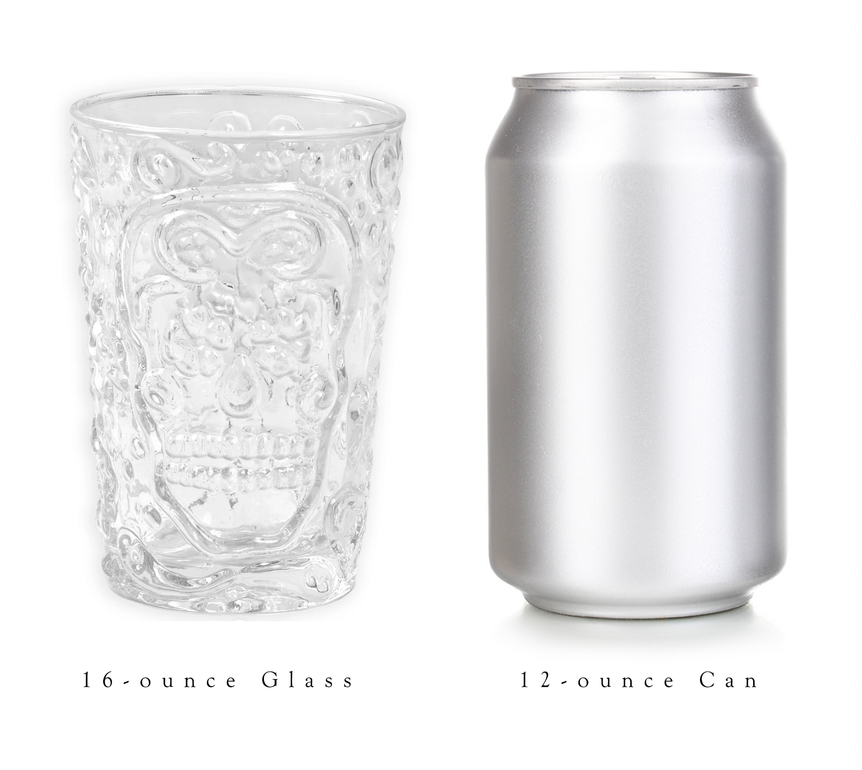 PRE-ORDER Candy Skull Drinking Glass - Set of 4