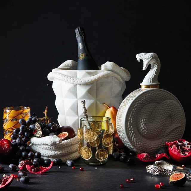 Gold Polka Dots Drinking Glasses - Grey - Set of 4