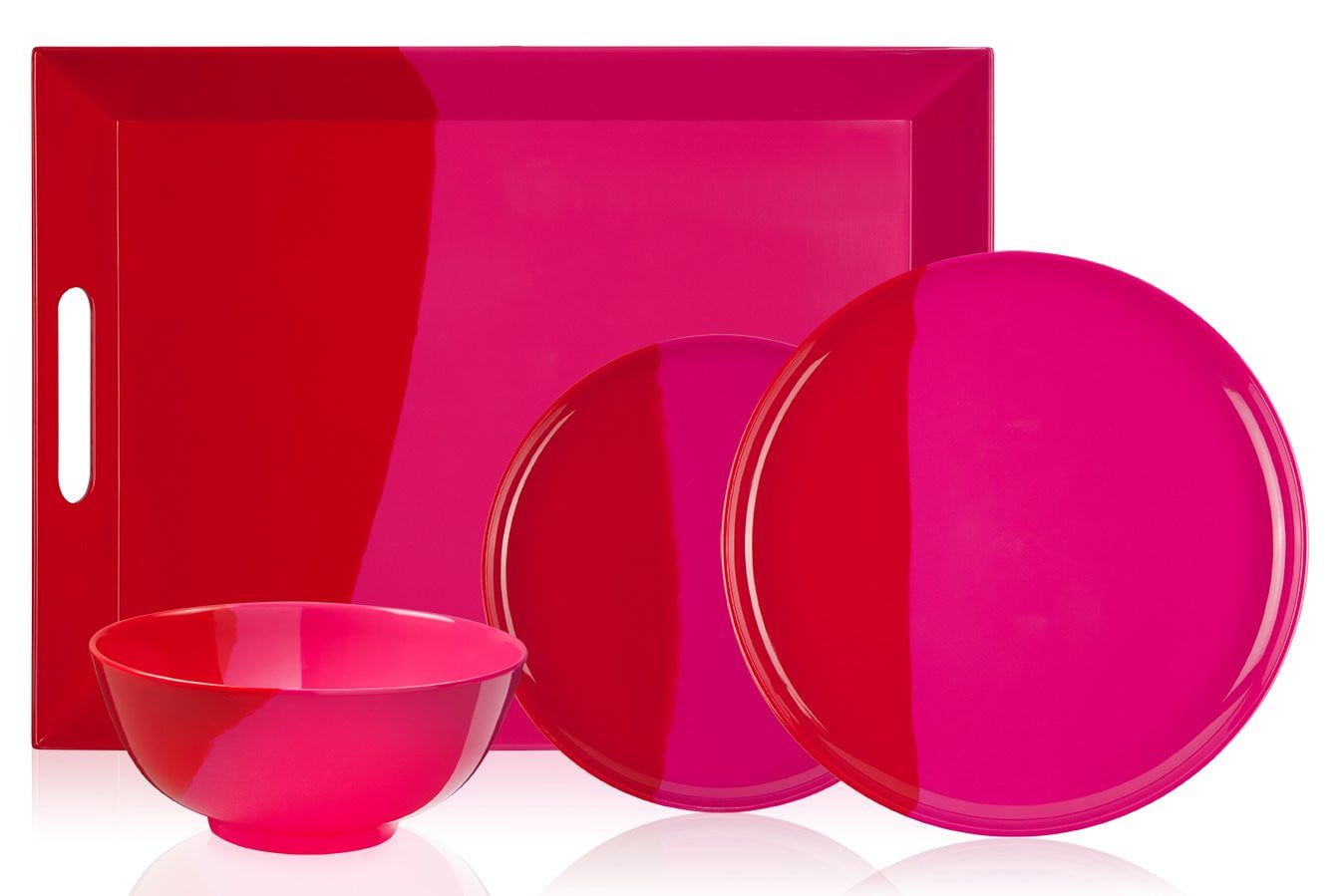 Pink Fuchsia Melamine Dinner set