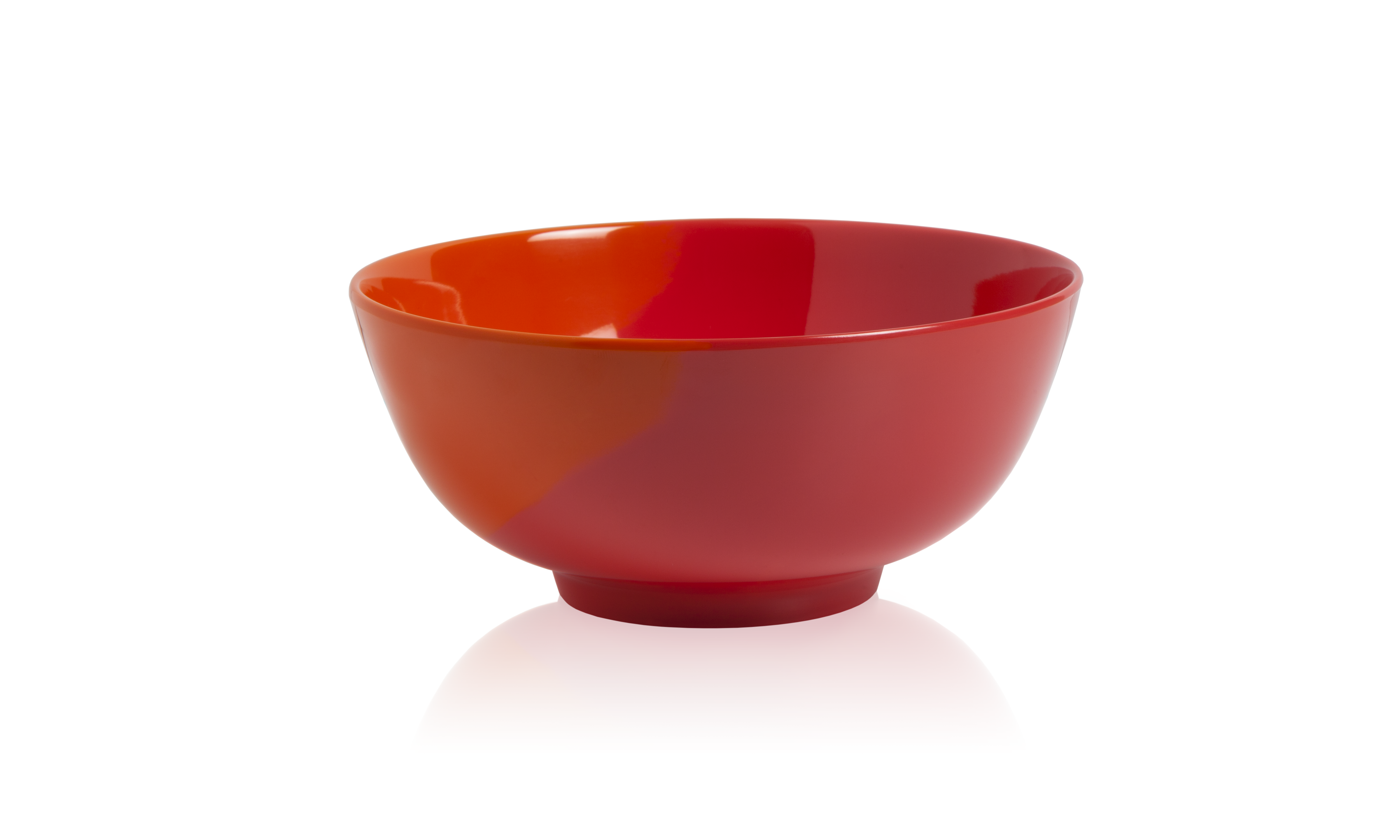 1/2 & 1/2 Melamine Bowl Orange / Red (Set of 4)