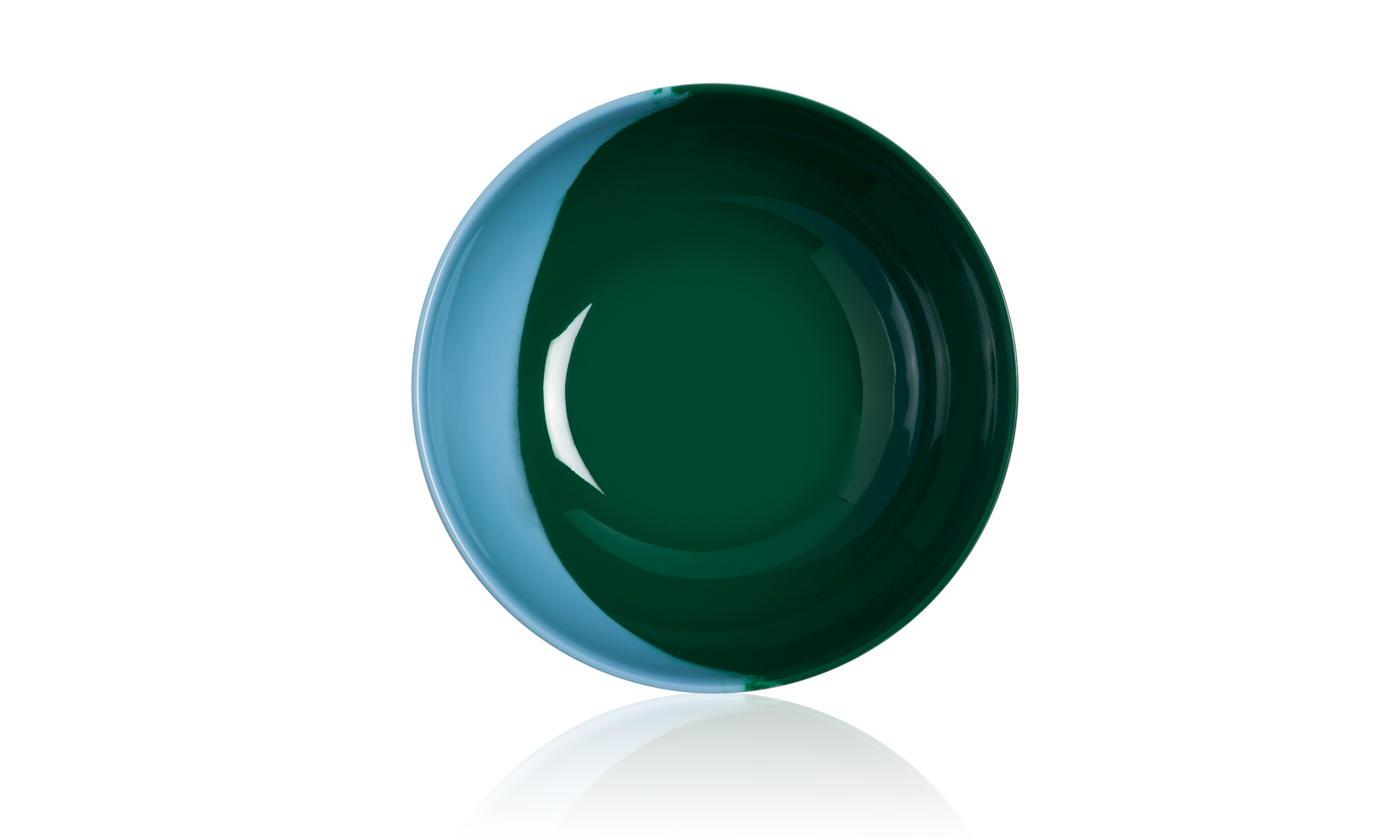 1/2 & 1/2 Melamine Bowl Sky Blue/Green (Set of 4)