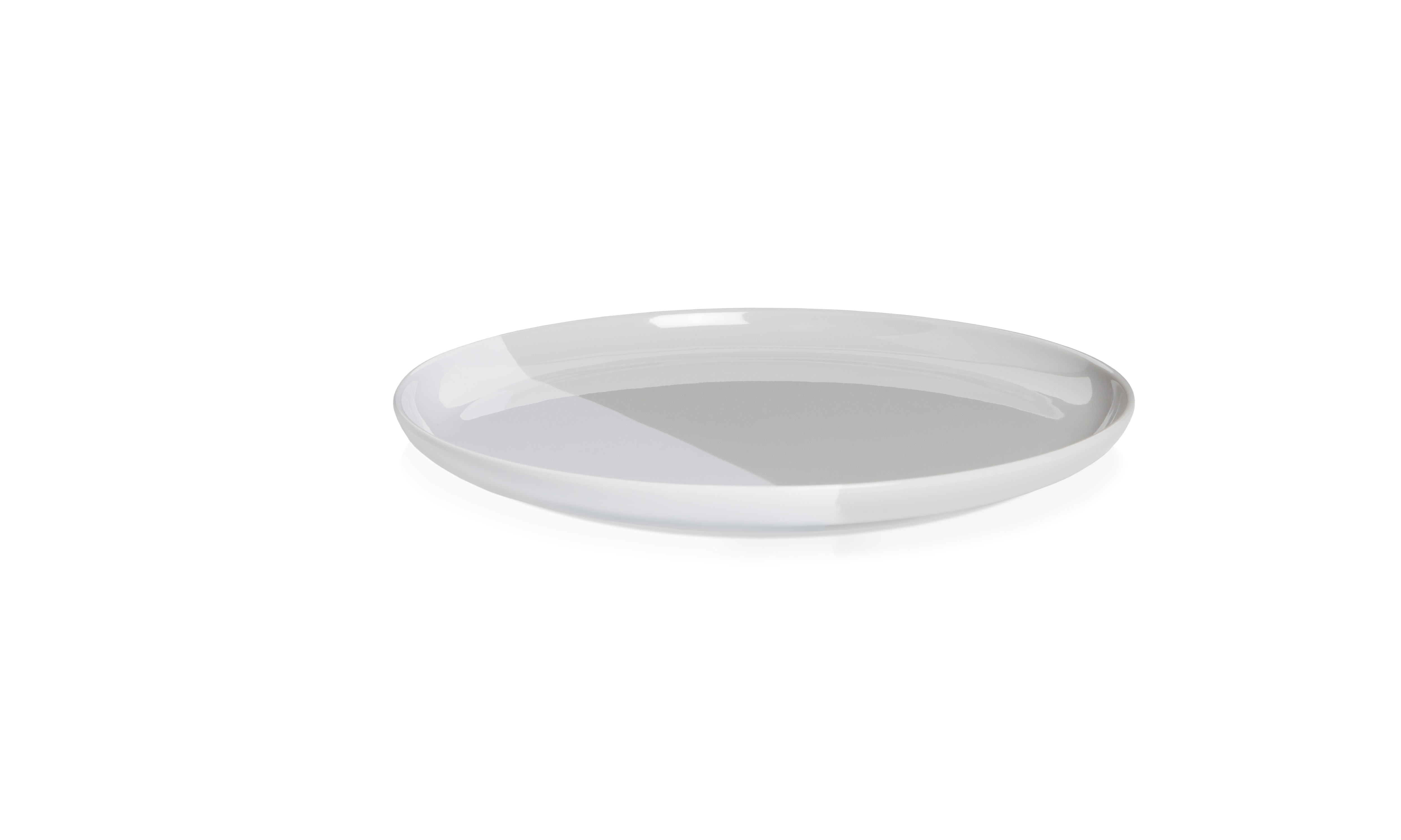 1/2 & 1/2  Melamine Dessert/Salad Plate Silver/Grey (Set of 4)