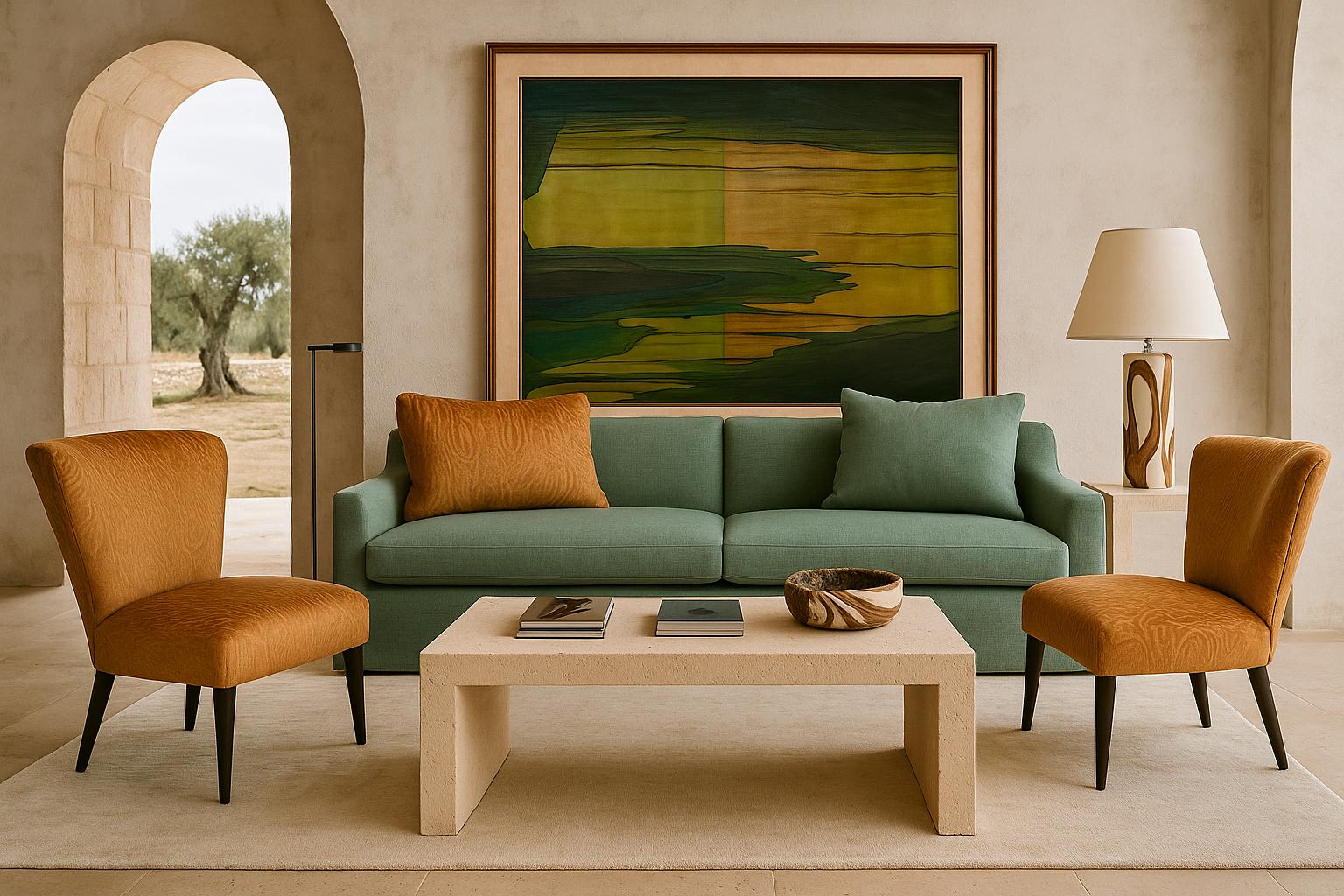 Thomas Fuchs Sea Green Designer Sofa – Modern Luxury Fabric Sofa