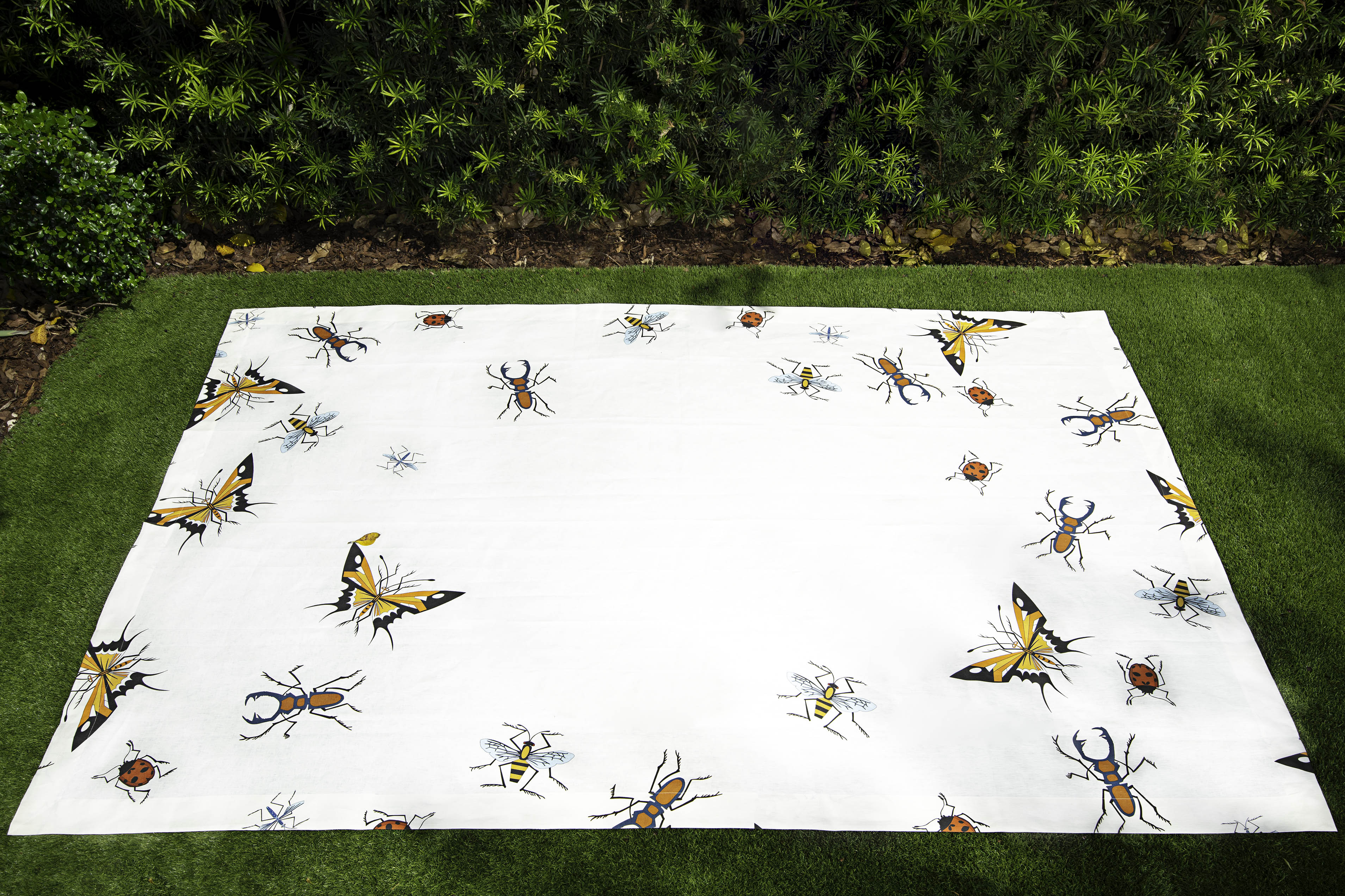 Bug & Butterfly Tablecloth 100% Italian Linen