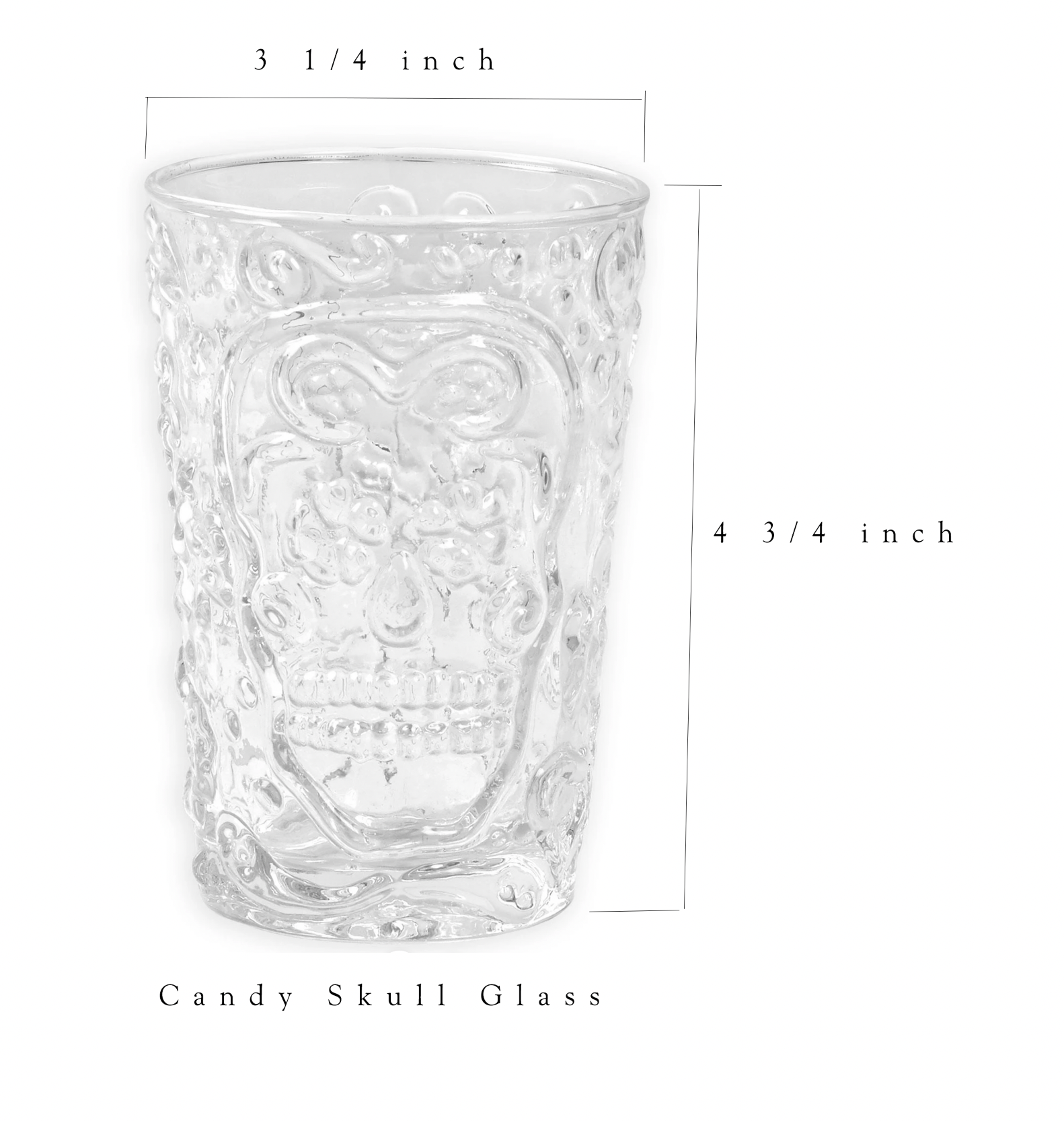 PRE-ORDER Candy Skull Drinking Glass - Set of 4