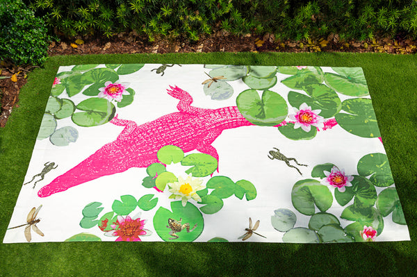 Crocodile Tablecloth 100% Italian Linen