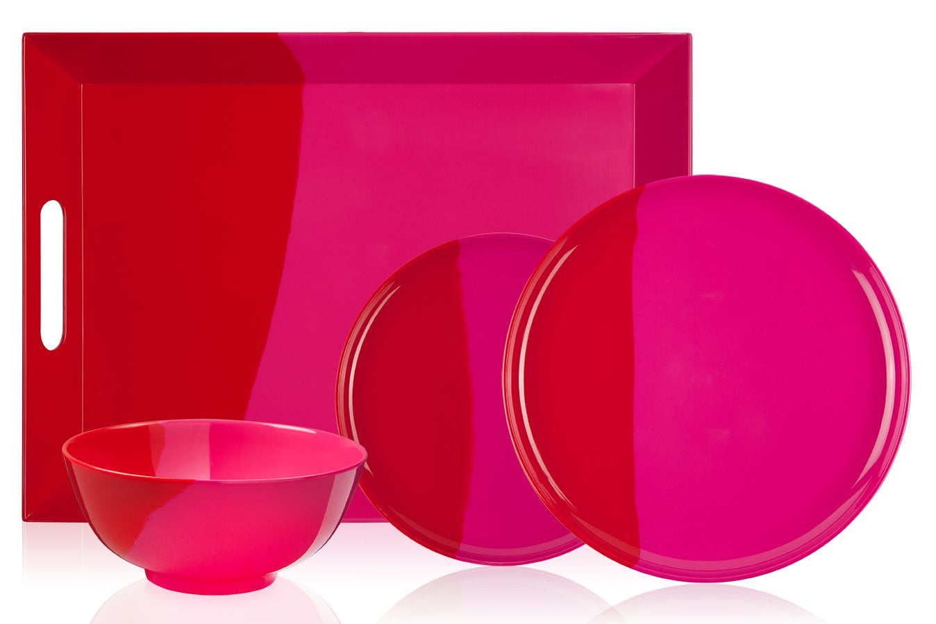 Pink Fuchsia Melamine Dinner set 